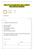 WGU D774 PA EXAM WITH 100&percnt; CORRECT AND VERIFIED ANSWERS