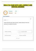 WGU C722 EXAM WITH 100&percnt; CORRECT AND VERIFIED ANSWERS