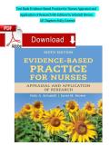 Test Bank Evidence-Based Practice for Nurses Appraisal and Application of Research 6th Edition by Schmidt Brown All Chapters Fully Covered