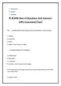 PUR3000 Quiz 14 Questions And Answers - 100&percnt; Guaranteed Pass&excl;&excl;