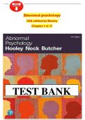 Test bank for Abnormal psychology 18th edition by Hooley Chapter 1 to 17 new version&vert;226&sol;2027