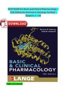 TEST BANK For Basic and Clinical Pharmacology&comma; 15th Edition by Bertram G&period; Katzung&comma; Verified Chapters 1 &ndash; 66
