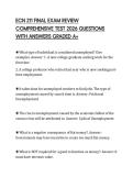ECN 211 FINAL EXAM REVIEW COMPREHENSIVE TEST 2026 QUESTIONS WITH ANSWERS GRADED A&plus;