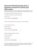 Advanced Pathophysiology Exam 1 Questions Answered Correctly &lpar;Qs&rpar; 2026 update