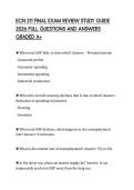 ECN 211 FINAL EXAM REVIEW STUDY GUIDE 2026 FULL QUESTIONS AND ANSWERS GRADED A&plus;