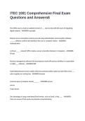 ITEC 1001 Comprehensive Final Exam Questions and Answers