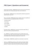 ITEC Exam 1 Questions and Answers
