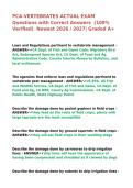 PCA-VERTEBRATES ACTUAL EXAM Questions with Correct Answers  &lpar;100&percnt; Verified&rpar;  Newest 2026 &sol; 2027&vert; Graded A&plus;