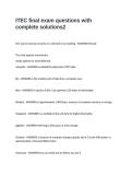 ITEC final exam questions with complete solutions