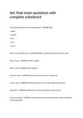 Itec final exam questions with complete solutions