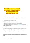 Health Assessment-Exam 1-Prep U LATEST QUESTIONS AND VERIFIED ANSWERS 100- GUARANTEED PASS&period;