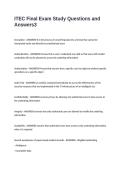 ITEC Final Exam Study Questions and Answers