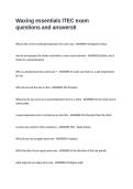 Waxing essentials ITEC exam questions and answers
