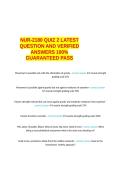 NUR-2180 QUIZ 2 LATEST QUESTIONS AND VERIFIED ANSWERS 100- GUARANTEED PASS&period;