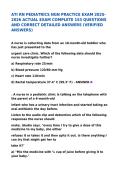 ATI RN PEDIATRICS NGN PRACTICE EXAM 2025-2026 ACTUAL EXAM COMPLETE 153 QUESTIONS AND CORRECT DETAILED ANSWERS &lpar;VERIFIED ANSWERS&rpar;