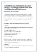 &lpar;MI&rpar; Michigan Solid Fuel Equipment and Vented  Decorative Gas Appliances Licensing Exam &vert; Latest Verified Questions and Detailed Answers 