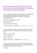 GEN ATI PEDIATRICS PROCTORED EXAM 2026 AND 2027 EACH EXAM CONTAINS 70 QUESTIONS AND CORRECT DETAILED ANSWERS