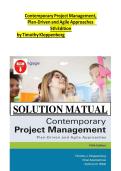 Contemporary Project Management&comma; Plan-Driven and Agile Approaches 5th Edition by Timothy Kloppenborg