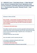 C7 - NUR1023C Exam 1 Test Bank Exam &vert;&vert; Most Recent  Exam Actual Complete Real Exam Questions And  Correct Answers &lpar;Verified Answers&rpar; Already Graded  A&plus; &vert;&vert; Guaranteed Success&excl;&excl; Newest Exam &vert; Just  Released&excl;&excl;   
