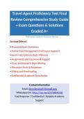 Travel Agent Proficiency Test Final Review Comprehensive Study Guide &plus; Exam Questions & Solutions Graded A&plus;