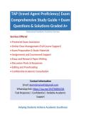TAP &lpar;travel Agent Proficiency&rpar; Exam Comprehensive Study Guide &plus; Exam Questions & Solutions Graded A&plus;