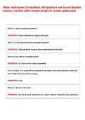  Water distribution D2 test Bank 160 Questions and Correct Detailed  Answers Verified 100&percnt; Already Graded A&plus;Latest update 2026 