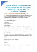NSG 533 Advanced Pharmacology Exam 2 Wilkes University 2026&sol;2027 Actual Exam &vert; Verified with Correct Coverage &vert; Pass Guaranteed - A&plus; Graded