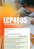 LCP4805 Assignment 1  2026 &vert; Due 20 March 2026  - Distinction Guaranteed
