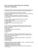 NCM 102 FINALS QUESTIONS WITH VERIFIED ACCURATE ANSWERS
