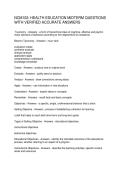 NCM102 HEALTH EDUCATION MIDTERM QUESTIONS WITH VERIFIED ACCURATE ANSWERS