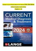 Current Medical Diagnosis And Treatment 2024&comma; 63rd Edition TEST BANK By Maxine Papadakis&comma; Stephen Mcphee&comma; Verified Chapters 1 - 42&comma; Complete Newest Version