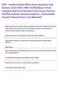 TCFP - Incident Safety Officer Exam Questions And  Answers Latest 2026 &lpar;100&percnt; Verified&rpar;Exam Actual  Complete Real Exam Questions And Correct Answers  &lpar;Verified Answers&rpar; Already Graded A&plus; &vert;&vert; Guaranteed  Success&excl;&excl; Newest Exam &vert; Just Released&excl;&excl;