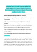WGU EKO1 D256 CRITICAL THINKING REASON AND EVIDENCE 2026&sol;2027 &vert; Updated Objective Assessment Questions with Correct Answers and Detailed Rationales &vert; Pass Guaranteed - A&plus; Graded
