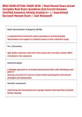 WGU D658 ACTUAL EXAM 2026 &vert; Most Recent Exam Actual  Complete Real Exam Questions And Correct Answers  &lpar;Verified Answers&rpar; Already Graded A&plus; &vert;&vert; Guaranteed  Success&excl;&excl; Newest Exam &vert; Just Released&excl;&excl;