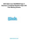 2025 AQA A-level BUSINESS Paper 2&colon; Combined Question Paper & Final Marking Scheme
