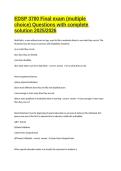 EDSP 3700 Final exam &lpar;multiple choice&rpar; Questions with complete solution 2025&sol;2026