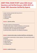 AEMT FINAL EXAM STUDY Latest 2026 Actual  Questions and Verified Answers &lpar;2026-2027&rpar; A&plus;  Grade 100&percnt; Guarantee Verified by Experts 
