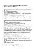 NUR 3112 FINAL QUESTIONS WITH VERIFIED ACCURATE ANSWERS