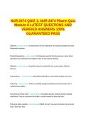 NUR 2474 Pharm Quiz Module 8 1 LATEST QUESTIONS AND VERIIED ANSWERS 100- GUARANTEED PASS&period;