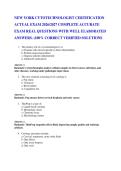 NEW YORK CYTOTECHNOLOGIST CERTIFICATION  ACTUAL EXAM 2026&sol;2027 COMPLETE ACCURATE  EXAM REAL QUESTIONS WITH WELL ELABORATED ANSWERS&period; &lpar;100&percnt; CORRECT VERIFIED SOLUTIONS 