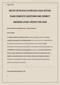 NCCCO Lift Director Certification Exam ACTUAL EXAM COMPLETE QUESTIONS AND CORRECT ANSWERS LATEST UPDATE THIS YEAR