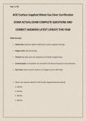 ADCI Surface Supplied Mixed Gas Diver Certification EXAM ACTUAL EXAM COMPLETE QUESTIONS AND CORRECT ANSWERS LATEST UPDATE THIS YEAR