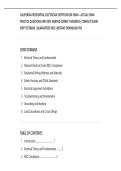 CALIFORNIA RESIDENTIAL ELECTRICIAN CERTIFICATION EXAM &ndash; ACTUAL EXAM PRACTICE QUESTIONS AND 100&percnt; VERIFIED CORRECT ANSWERS &vert; COMPLETE EXAM PREP TESTBANK &vert; GUARANTEED PASS &vert; INSTANT DOWNLOAD PDF
