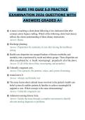 NURS 190 QUIZ 5&period;0 PRACTICE EXAMINATION 2026 QUESTIONS WITH ANSWERS GRADED A&plus;
