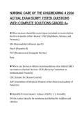 NURSING CARE OF THE CHILDBEARING 4 2026 ACTUAL EXAM SCRIPT TESTED QUESTIONS WITH COMPLETE SOLUTIONS GRADED A&plus;