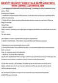 IDENTITY SECURITY ESSENTIALS EXAM QUESTIONS WITH CORRECT ANSWERS 2026