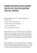 NURSING INFORMATICS 2026 EXAMPREP PRACTICE SET SOLUTION QUESTIONS WITH FULL ANSWERS