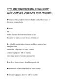 NYPD 2ND TRIMESTER EXAM 3 FINAL SCRIPT 2026 COMPLETE QUESTIONS WITH ANSWERS