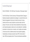 FINC 381 Exam 1 &lpar;University of Tennessee&comma; Roark&rpar; EXAM ACTUAL EXAM ALL QUESTIONS AND CORRECT ANSWERS LATEST UPDATE THIS YEAR-JUST RELEASED