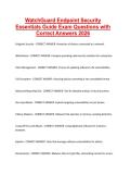 WatchGuard Endpoint Security Essentials Guide Exam Questions with Correct Answers 2026
